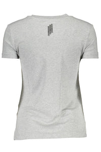 Guess Jeans Chic Gray Crew Neck Logo Tee