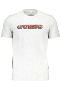 Guess Jeans Sleek Gray Cotton Slim Fit Tee