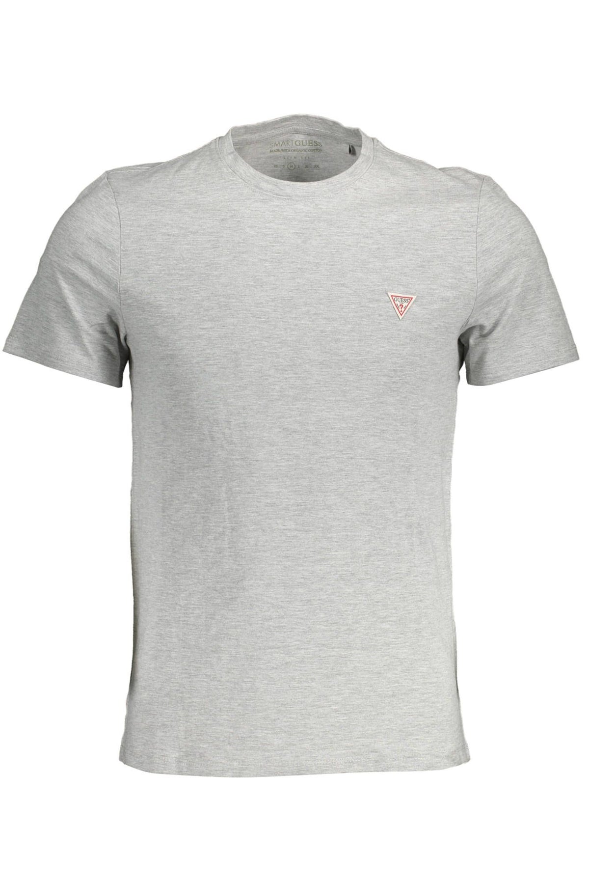Guess Jeans Chic Gray Slim Fit Logo Tee for Men