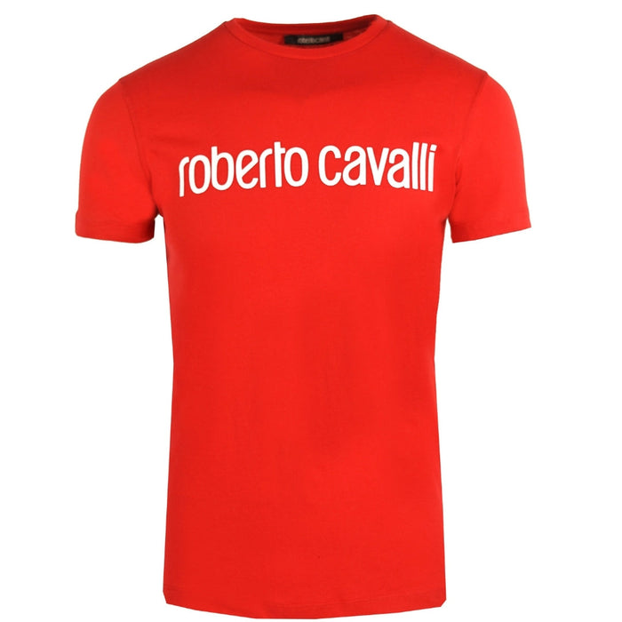 Roberto Cavalli Herren T-Shirt Hst68F 02000 Rot