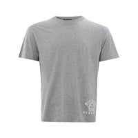 Graues Baumwoll-T-Shirt von Versace