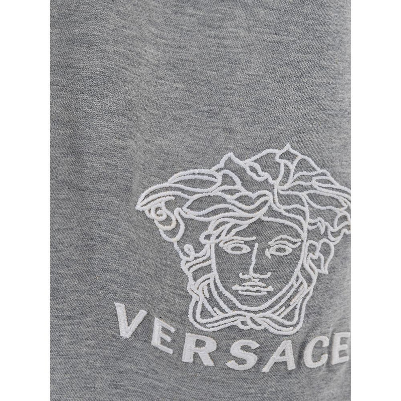 Graues Baumwoll-T-Shirt von Versace