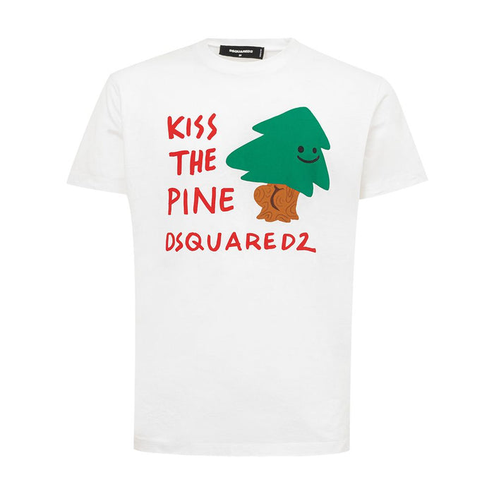 Dsquared² Chic White Cotton Tee for Stylish Men