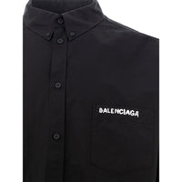 Schwarzes Baumwollhemd von Balenciaga