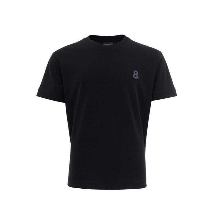 Emporio Armani – Schwarzes Baumwoll-T-Shirt