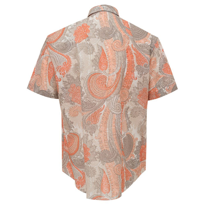 Brioni Orange Cotton Shirt