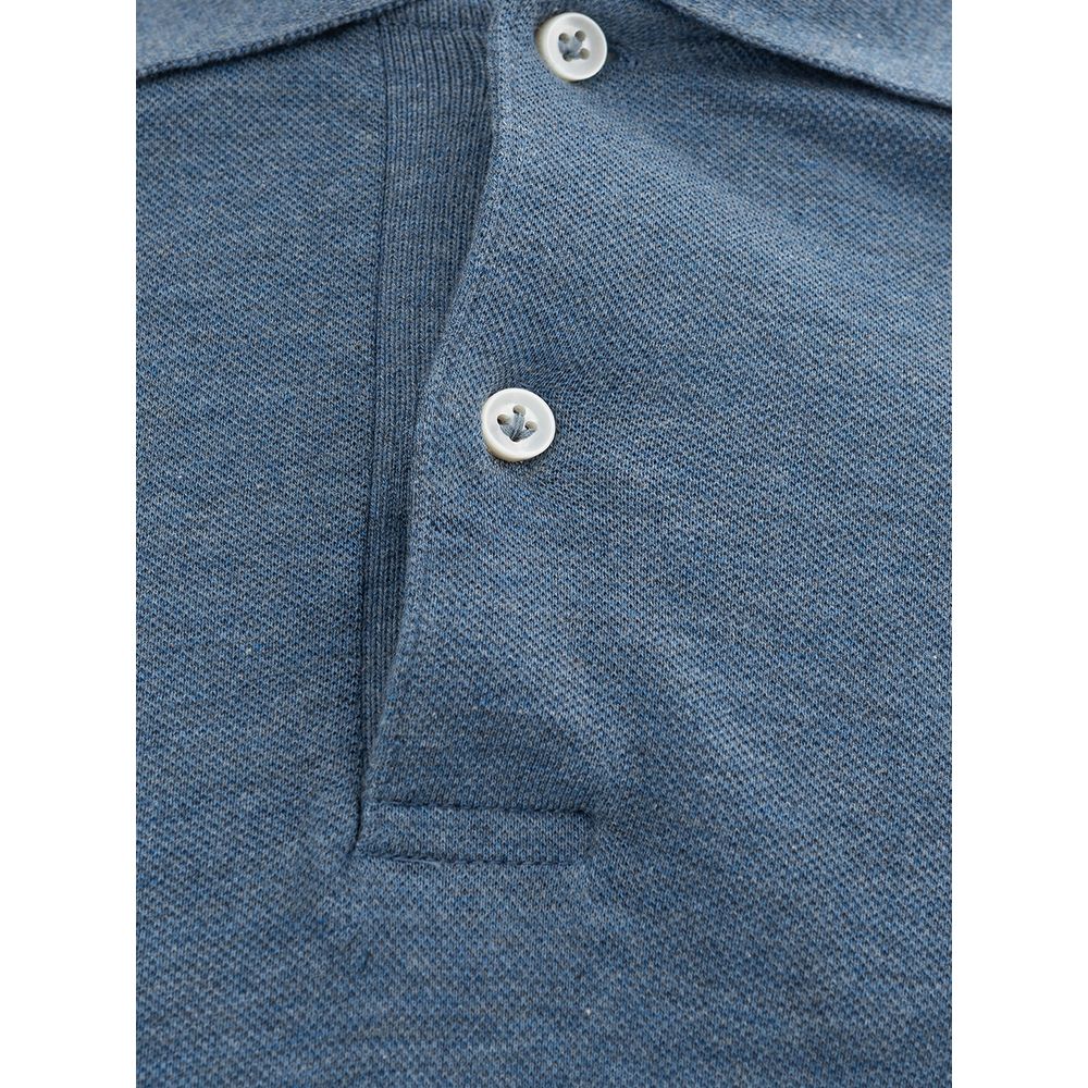 Luca Faloni - Poloshirt aus Baumwolle, Blau