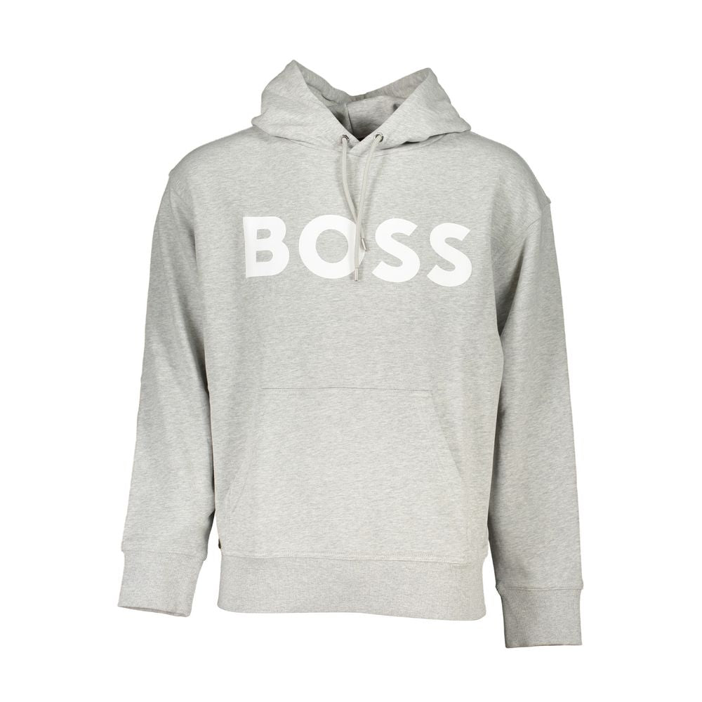 Hugo Boss Gray Cotton Sweater