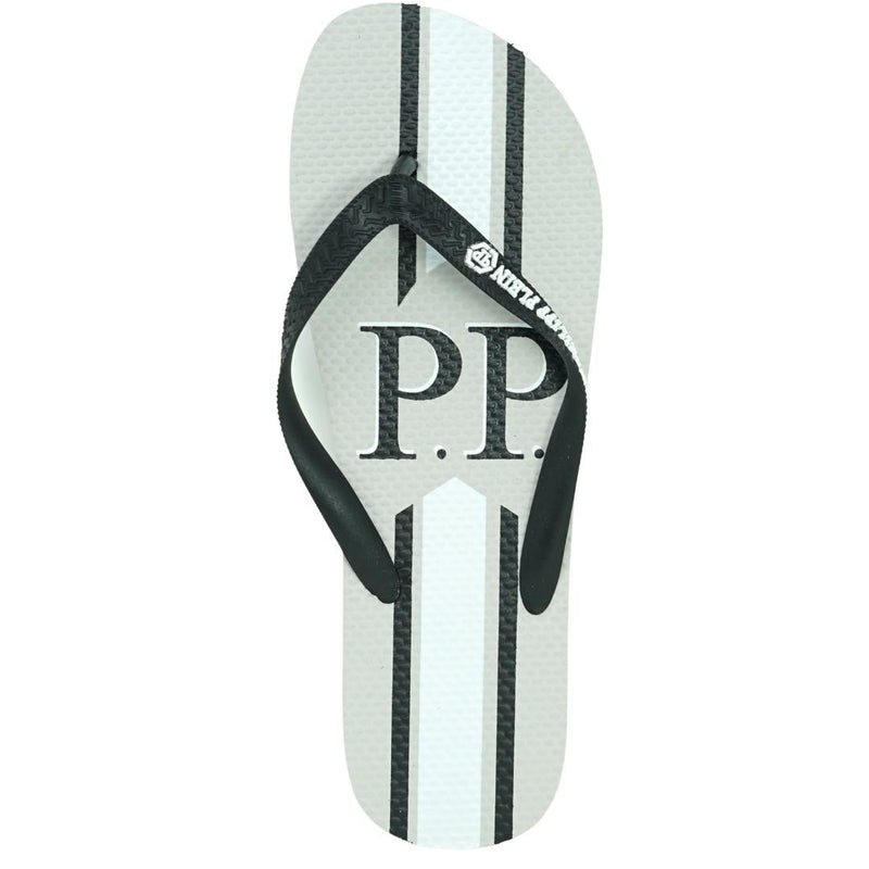 Philipp Plein Mens Imps903 94 Flip Flops Grey