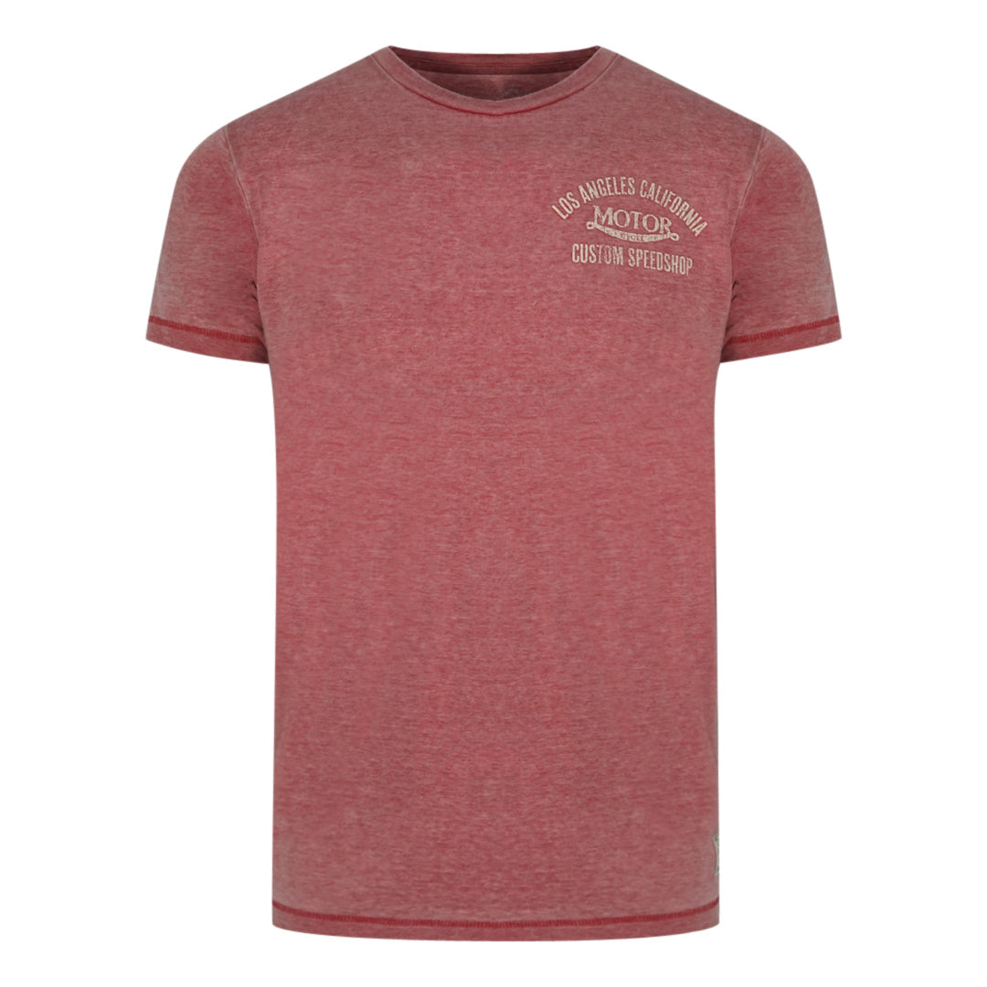 Jack & Jones Mens T Shirt Burning Surf Pink