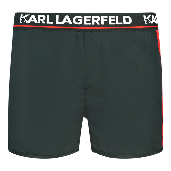 Karl Lagerfeld Mens Kl22Mbs07 Swim Shorts Black