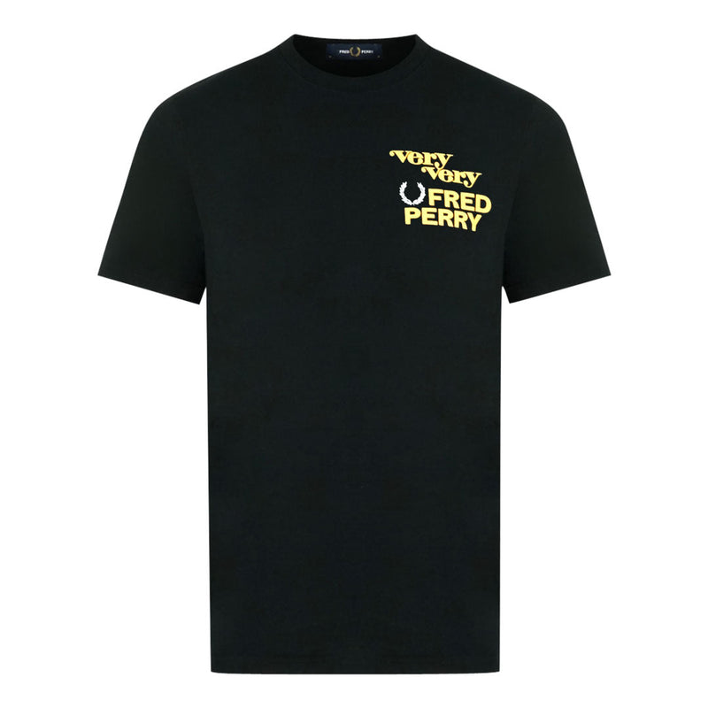 Fred Perry Herren M2679 102 T-Shirt Schwarz
