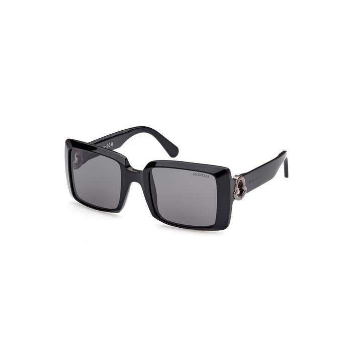 Moncler – Schicke Sonnenbrille mit rechteckigen Gläsern und schwarzen Gläsern