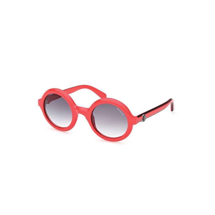 Schicke Sonnenbrille mit runden Gläsern und Kontrastdetail von Moncler