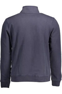 Napapijri – Schicker, bestickter Pullover mit Reißverschluss, Blau