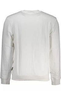 Napapijri – Sweatshirt mit Rundhalsausschnitt und Stickerei in frischem Weiß