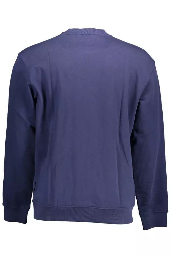 Napapijri – Schickes, blaues Baumwoll-Sweatshirt mit Reißverschlusstasche