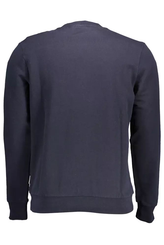 Napapijri – Schickes, blaues Baumwoll-Sweatshirt mit Rundhalsausschnitt