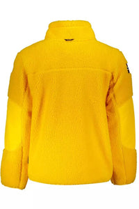 Napapijri – Schicker, bestickter Pullover mit hohem Kragen in Gelb