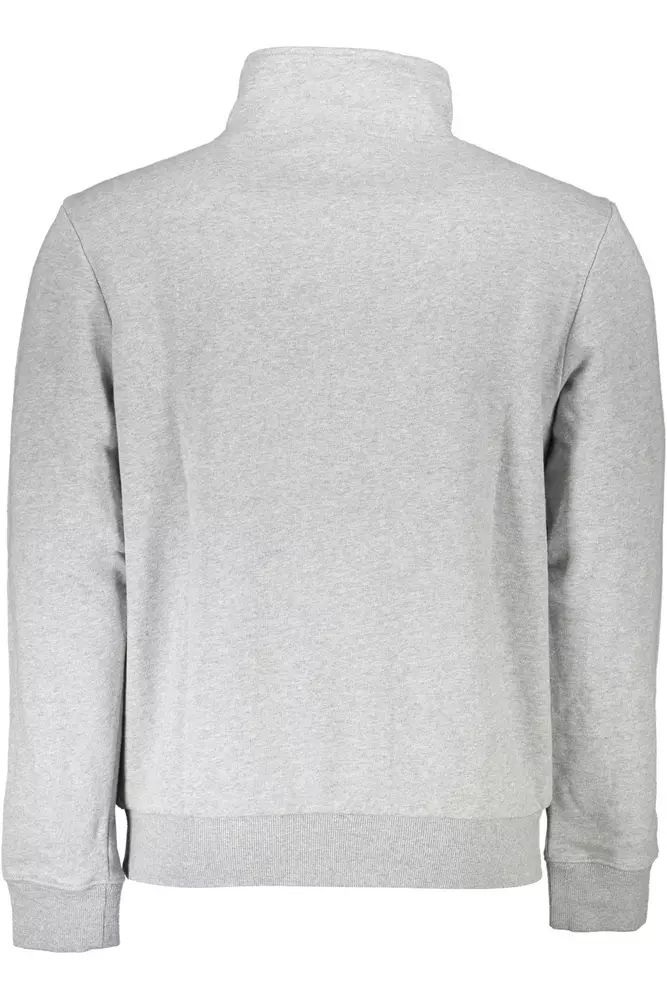Napapijri – Schickes Fleece-Sweatshirt mit halbem Reißverschluss und Stickerei