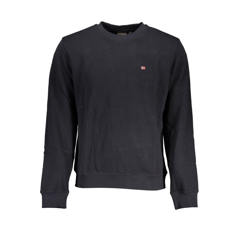 Napapijri – Elegantes, schwarzes, langärmliges Sweatshirt mit Rundhalsausschnitt