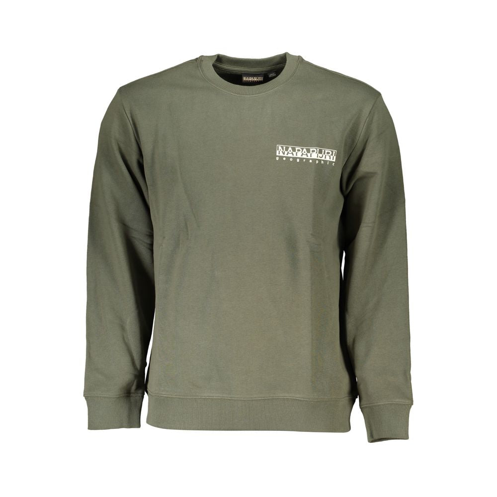 Napapijri – Grünes Fleece-Sweatshirt mit Rundhalsausschnitt