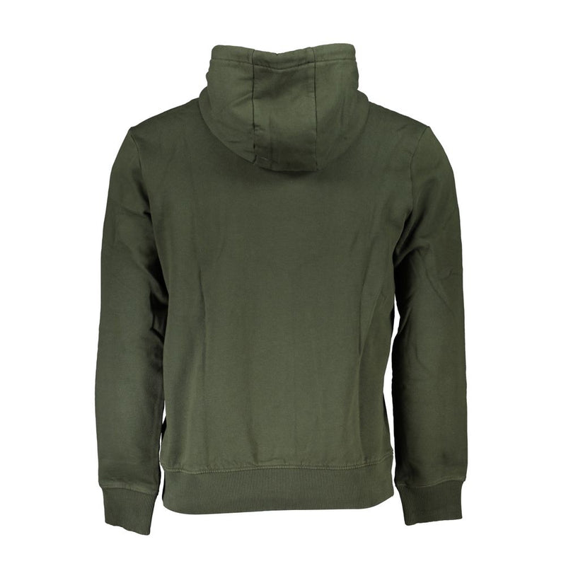Napapijri – Schickes, grünes Fleece-Kapuzensweatshirt – Normale Passform