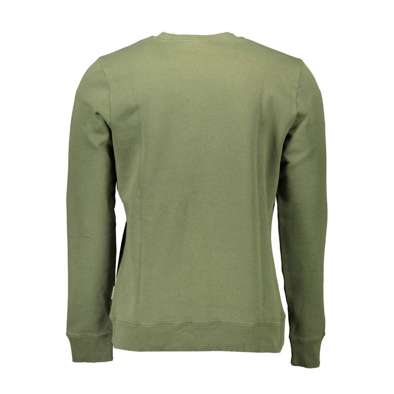 Napapijri – Smaragdgrüner Pullover aus Baumwollmischung mit Rundhalsausschnitt