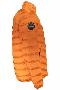 Napapijri Chic Orange Polyamide Jacket with Pockets