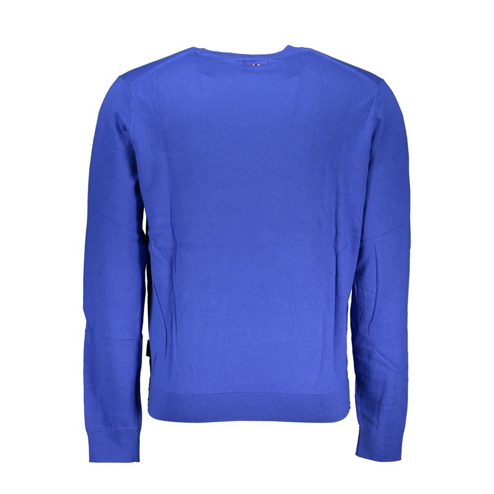 Napapijri – Schicker, bestickter Pullover mit Rundhalsausschnitt, Blau