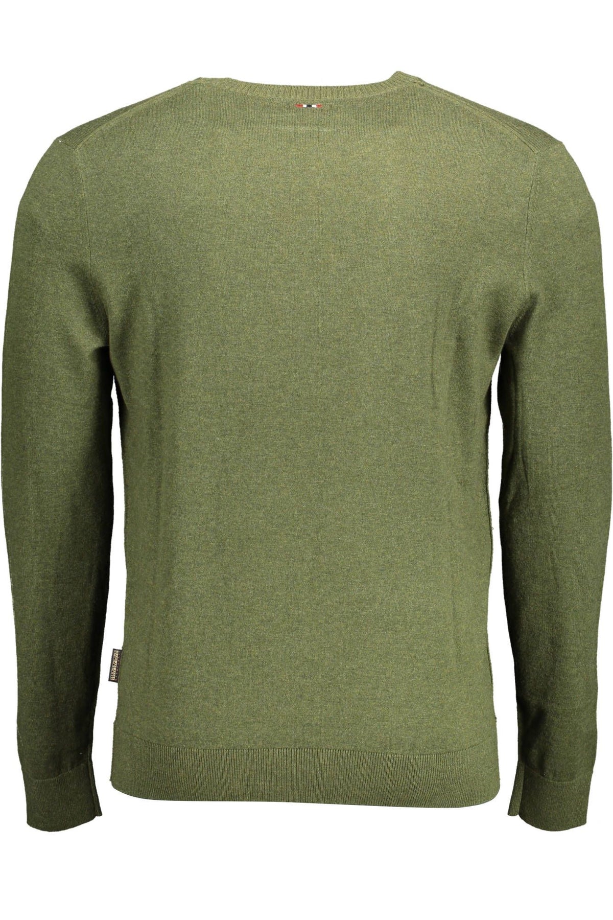 Napapijri – Smaragdgrüner Pullover mit Rundhalsausschnitt und Stickerei