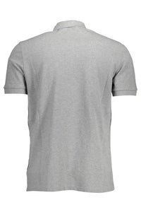 Napapijri – Schickes Poloshirt aus grauer Baumwolle mit charakteristischem Aufdruck