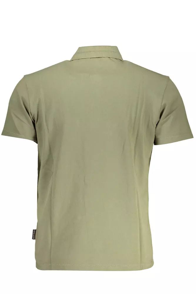 Napapijri – Klassisches grünes Poloshirt mit eleganter Stickerei