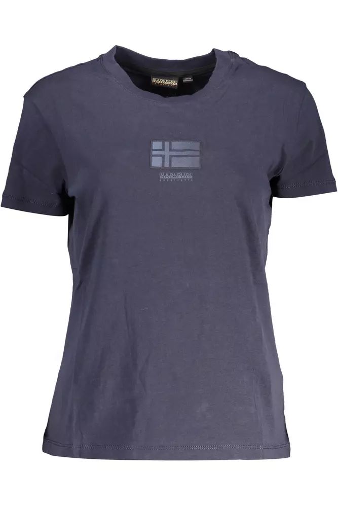 Napapijri – Kurzärmliges Logo-T-Shirt mit Print-Detail, Blau