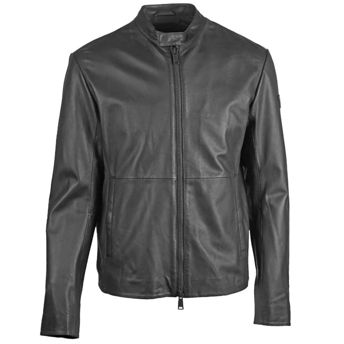 Emporio Armani Mens Leather Jacket W1B50P W1P52 999
