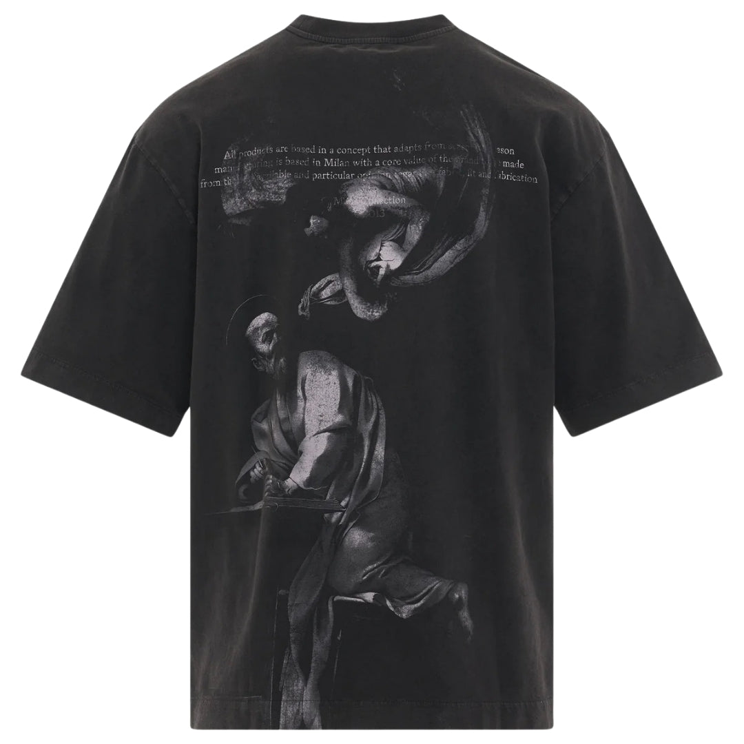 Off White Mens Omaa120F23Jer0121001 T Shirt Black