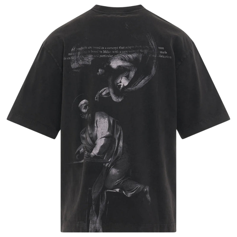 Off White Mens OMAA120F23JER0121001 T-Shirt Black