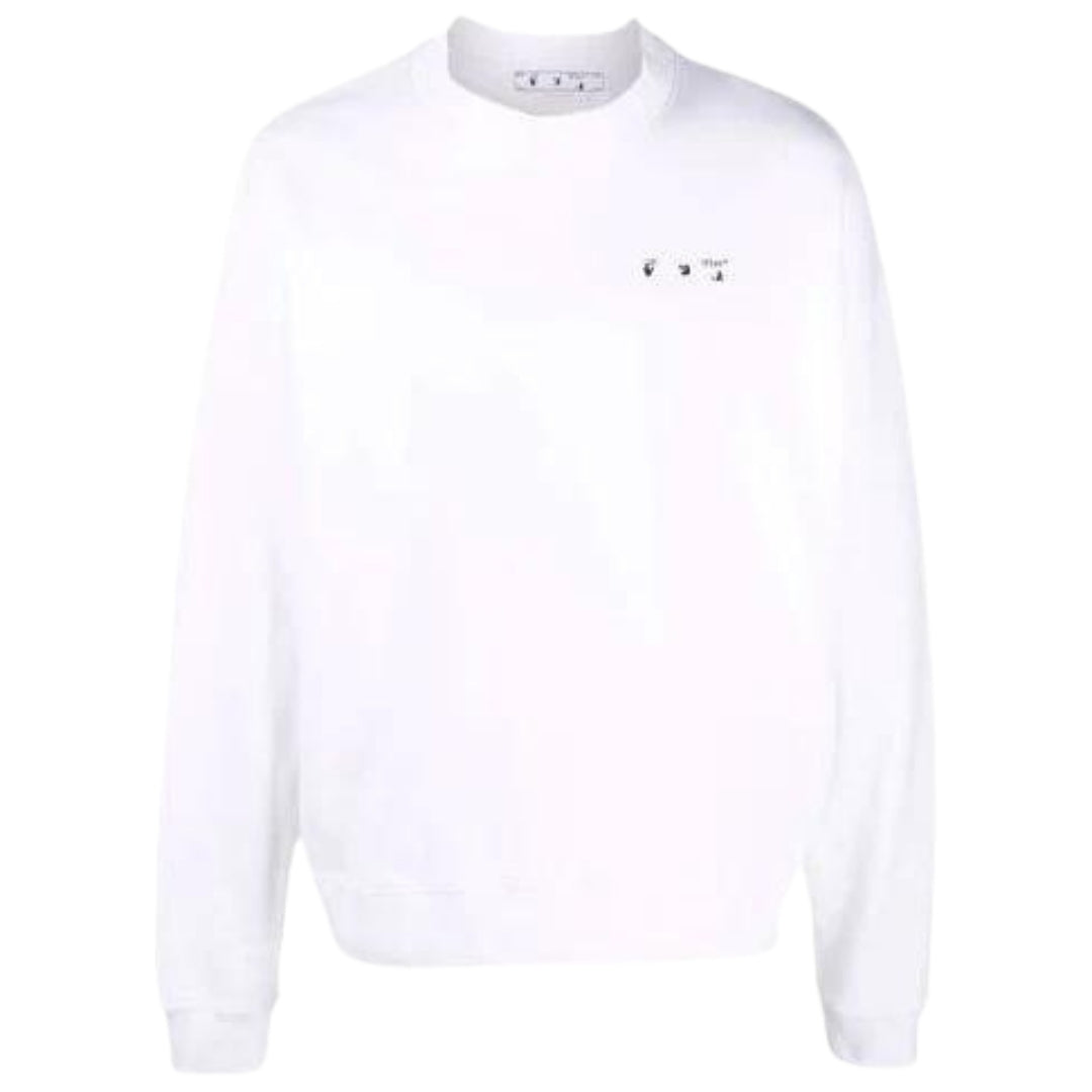 Off White Herren Omba054C99Fle0010110 Sweatshirt Weiß