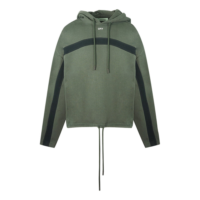 Off White Mens Ombb020S171922700901 Hoodie Green