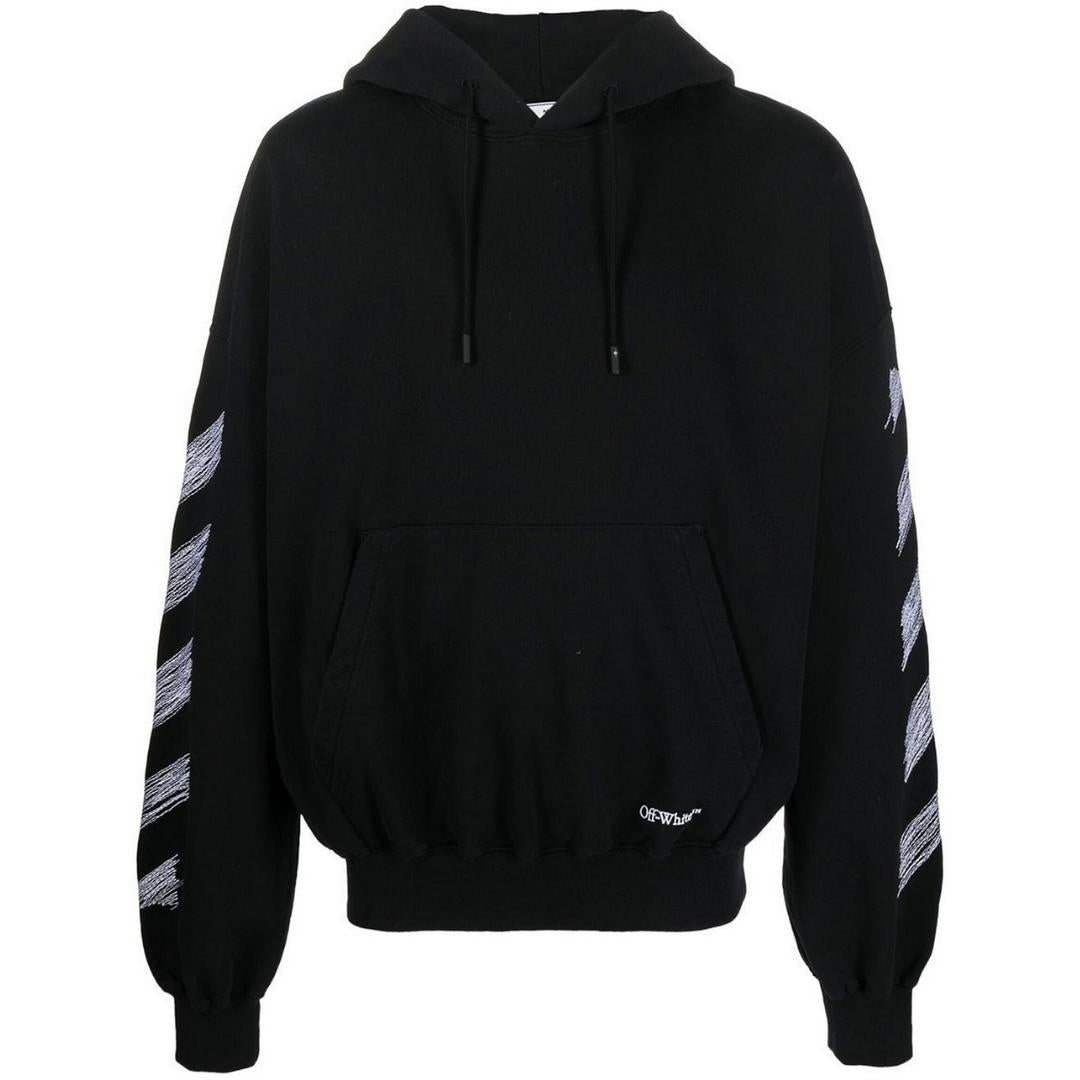 Off White Mens OMBB110S23FLE0051001 Hoodie Black