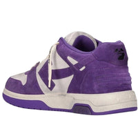 Off-White Out Of Office Vintage Purple Suede Leather Sneakers UK 6