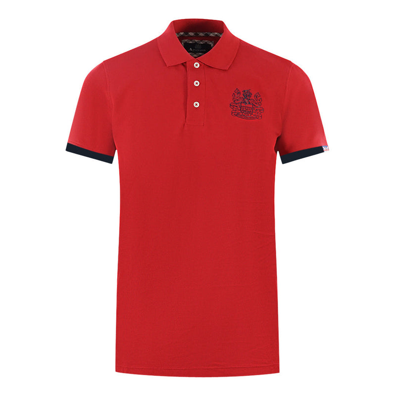 Aquascutum Herren P00223 52 Poloshirt Rot