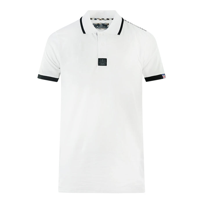 Aquascutum Mens P00323 01 Polo Shirt White