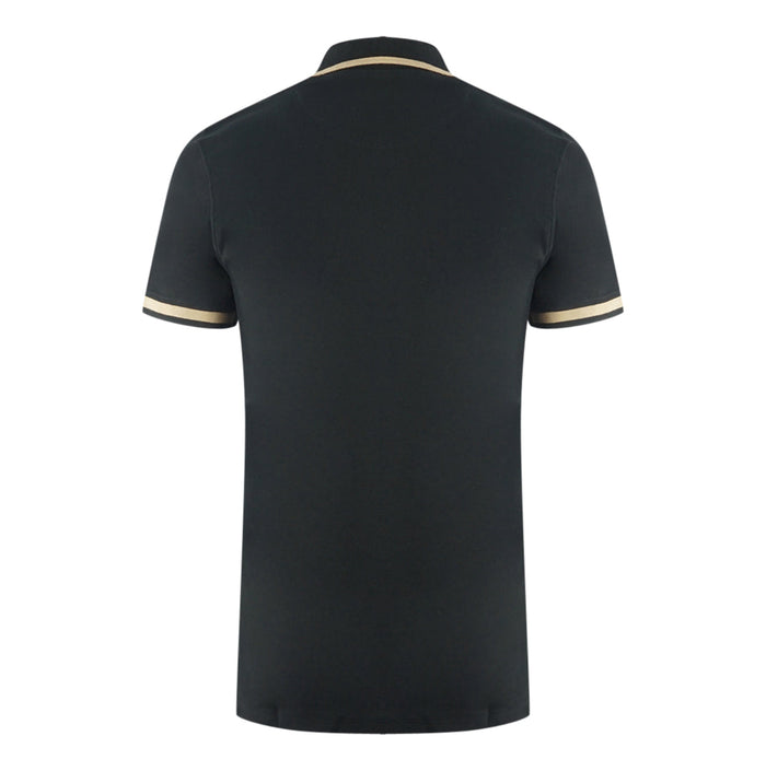 Aquascutum Mens P01023 99 Polo Shirt Black