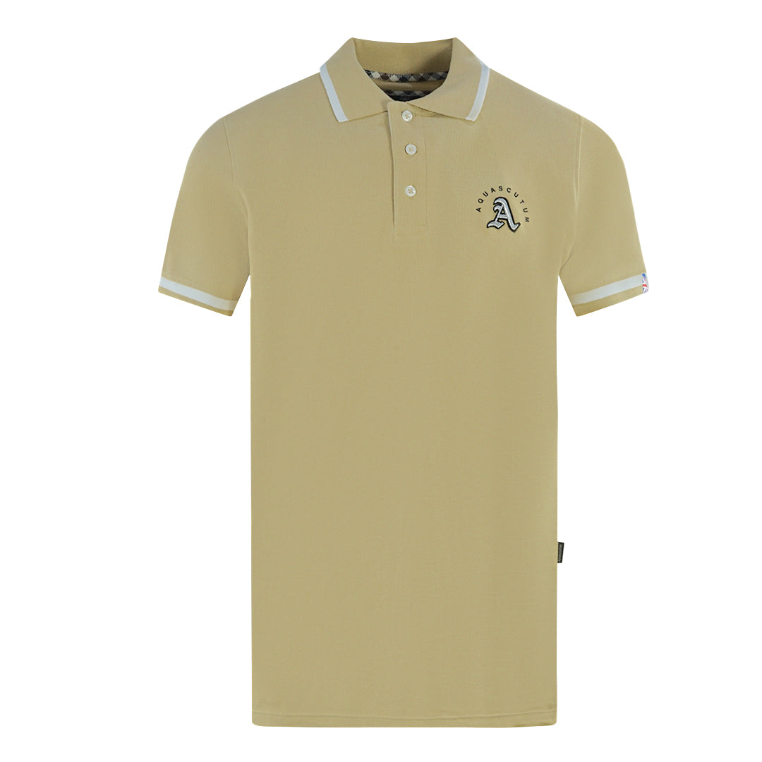 Aquascutum Herren P01223 12 Poloshirt, Beige