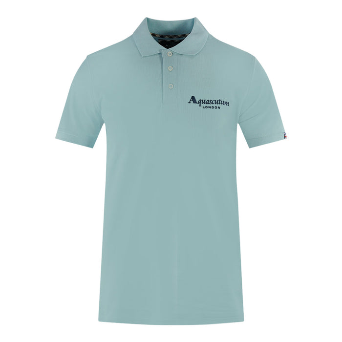 Aquascutum Mens P01323 78 Polo Shirt Light Blue