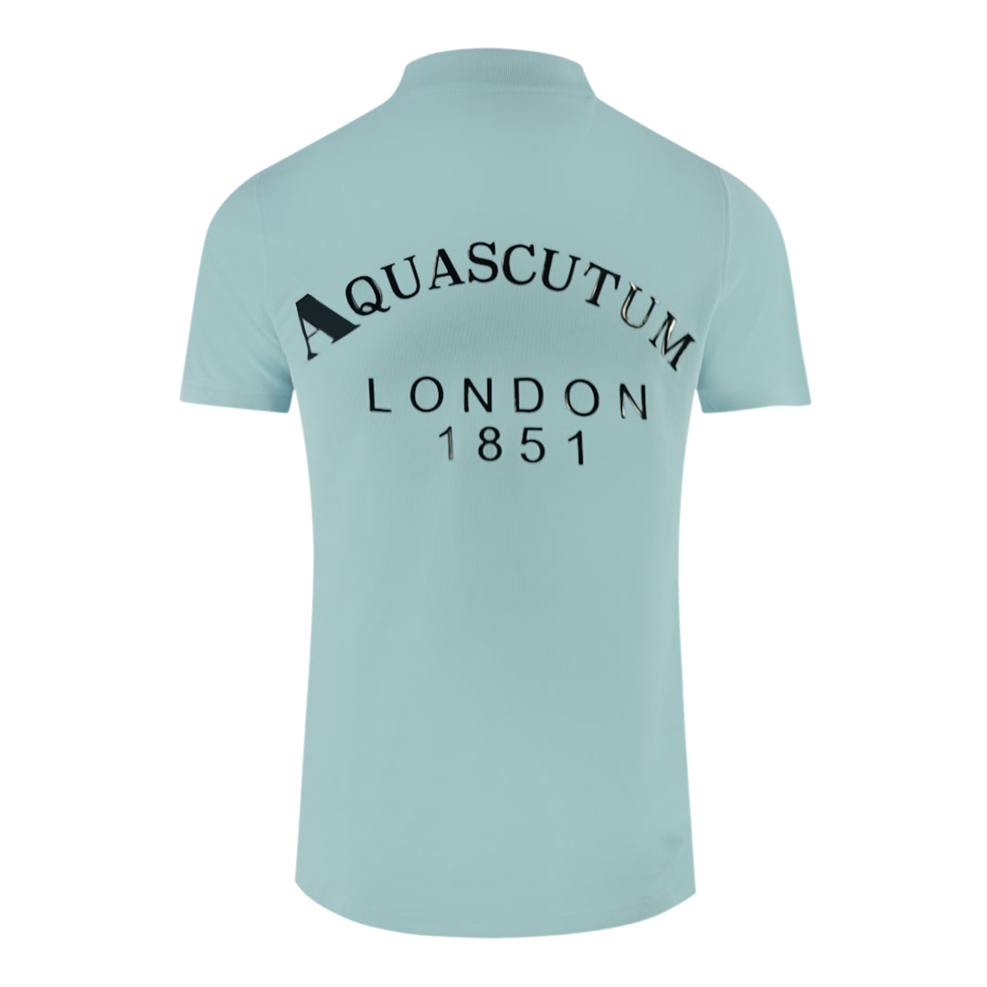 Aquascutum Mens P01323 78 Polo Shirt Light Blue