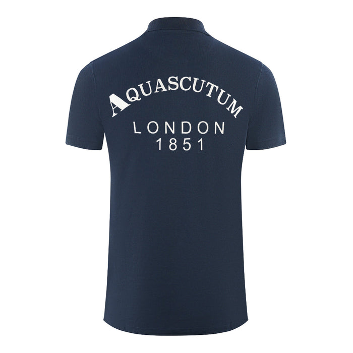Aquascutum Herren P01323 85 Poloshirt, Marineblau