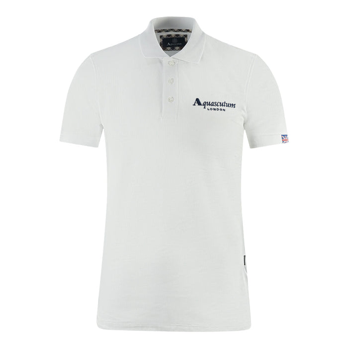 Aquascutum Mens P01523 01 Polo Shirt White