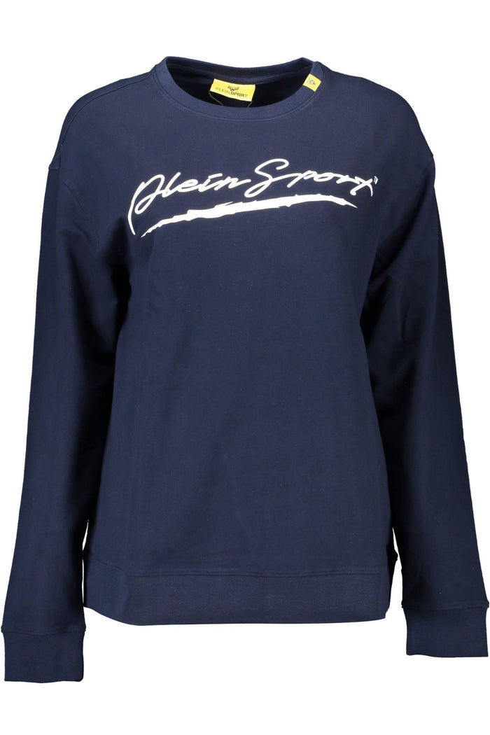 Plein Sport – Schickes, blaues Langarm-Sweatshirt mit Logo